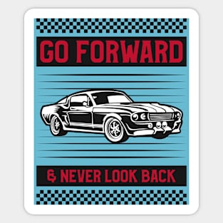 Muscle Car Never Look Back Sticker